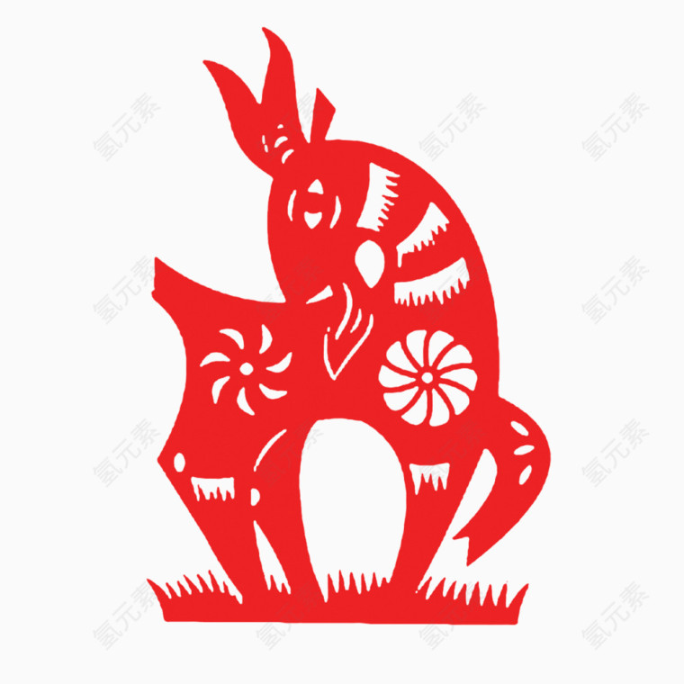 十二生肖剪纸之羊