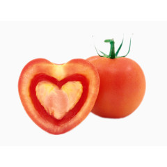印着爱心的西红柿素材