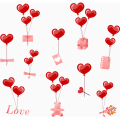 情人节心形气球