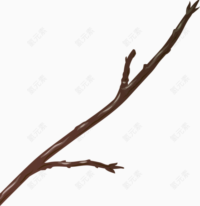 一根褐色树枝