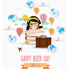 读书日扁平化海报