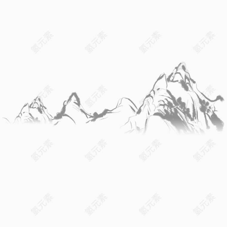 水墨大山