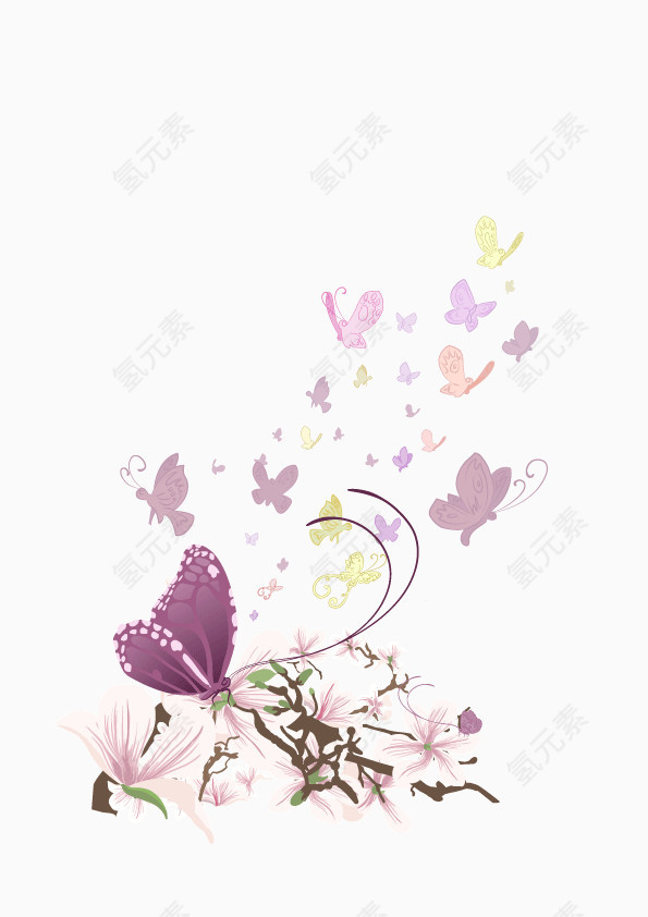 实用植物花卉背景矢量素材