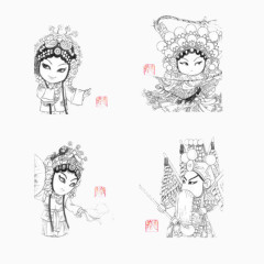 戏曲图画人物