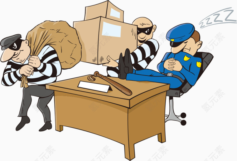 矢量小偷与警察