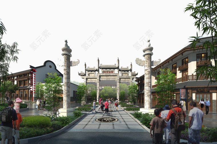 旅游胜地入口处图片