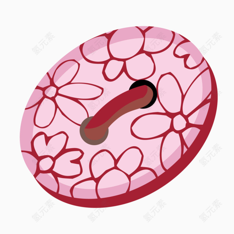 矢量旗袍纽扣红色图案