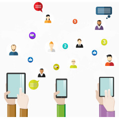 卡通社交生活人脉矢量素材