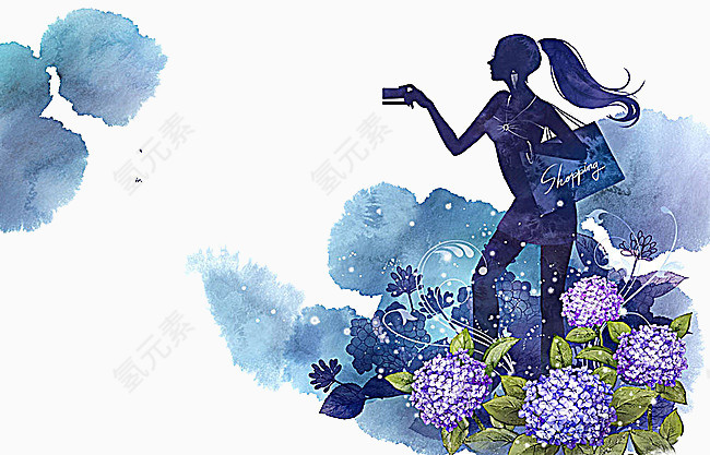 时尚购物美女