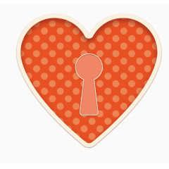 矢量心形锁装饰