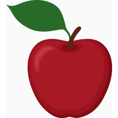 矢量红色大苹果