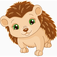 可爱大眼睛刺猬