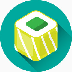 方形日本寿司矢量图