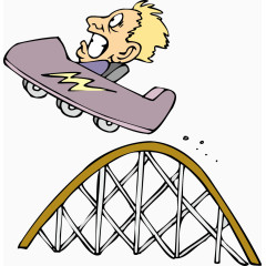 卡通过山车尖叫人物