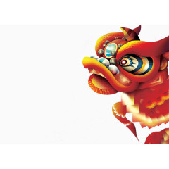 舞狮 红色 中国风