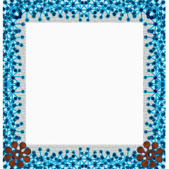 蓝色小花的框架