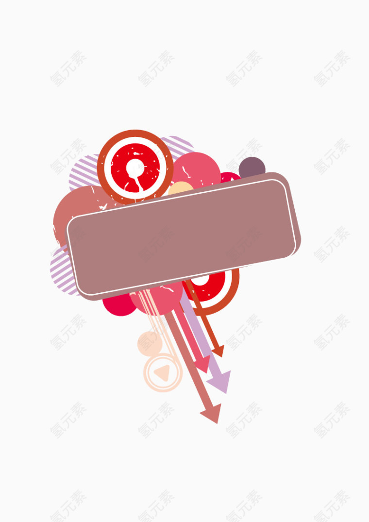 矢量元素时尚花纹标牌背景底纹图片