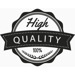 黑色优质标签矢量图