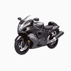 矢量绘制逼真黑色比赛摩托车