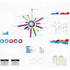 漂浮清新简洁数据分析