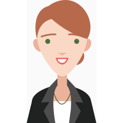 卡通女性主管矢量图