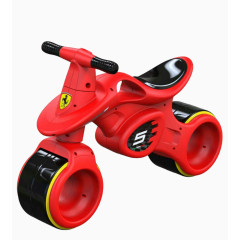 红色两轮学步车侧视图