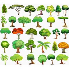 各种植物 创意 绿色 矢量图