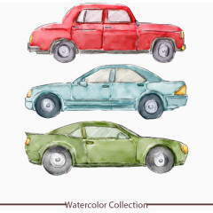 水彩汽车