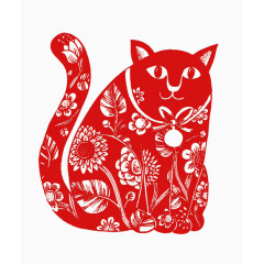 剪纸猫