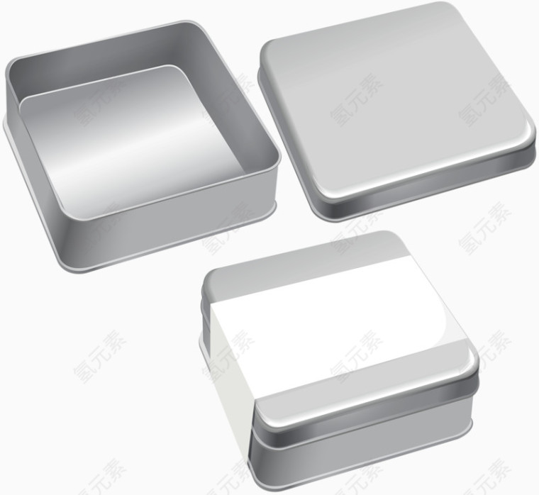 卡通手绘铁盒子