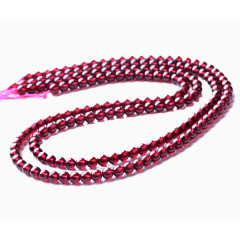 东海世家酒红石榴石散珠