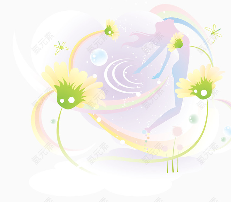 淡白色图案