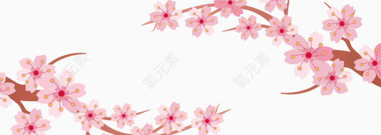 樱花迎春素材