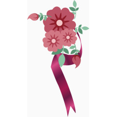 粉色妇女节花朵素材