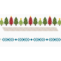 圣诞树矢量分割线条
