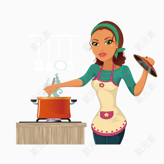 做饭的家庭主妇