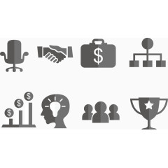 扁平化商业办公图标