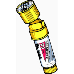 卡通手绘油彩笔元素