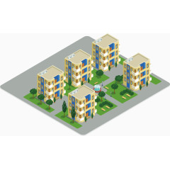 建筑高楼城镇都市