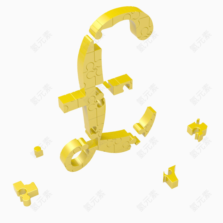 有质感的金色符号元素