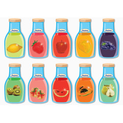 矢量鼠绘可爱果汁