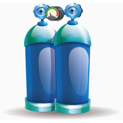 矢量图一对氧气瓶