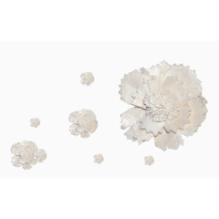 粉色立体花朵漂浮素材装饰