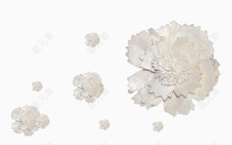 粉色立体花朵漂浮素材装饰