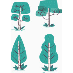 不同形态的大树