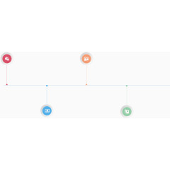 线条圆块流程图