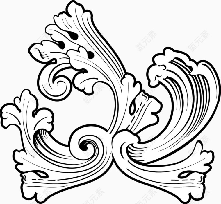 复古花边中式纹理