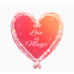 爱是奇迹光晕贺卡矢量素材