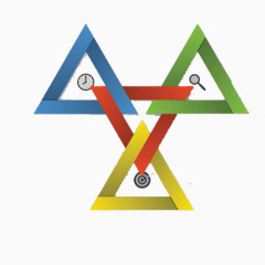 彩色三角ppt素材