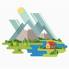 矢量春季风景旅游